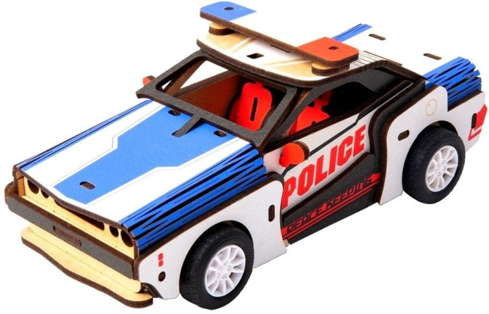 Radiowóz Policja Robotime z drewna